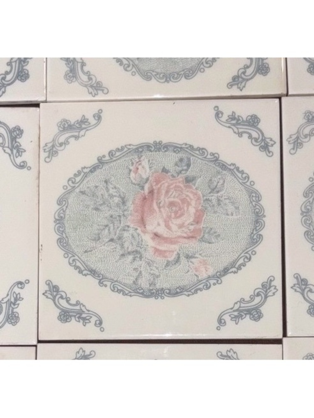 New Vintage 70’s CottageCore Tiles Made in Italy - 6”x 6” - set of 4